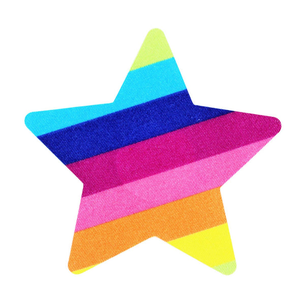 Pasties Rainbow Star Shaped Nipple Cover Pasties 5 pairs of Disposable Breast Paistee Stickers Great for Pride-Nipple Covers-The Love Zone