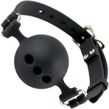 Ball Gag - Black Silicone Breathable Ball Gag - (3 sizes)