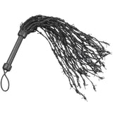 Whip - Leather 36 Tail "Barbed Wire" Knotted 30" Flogger