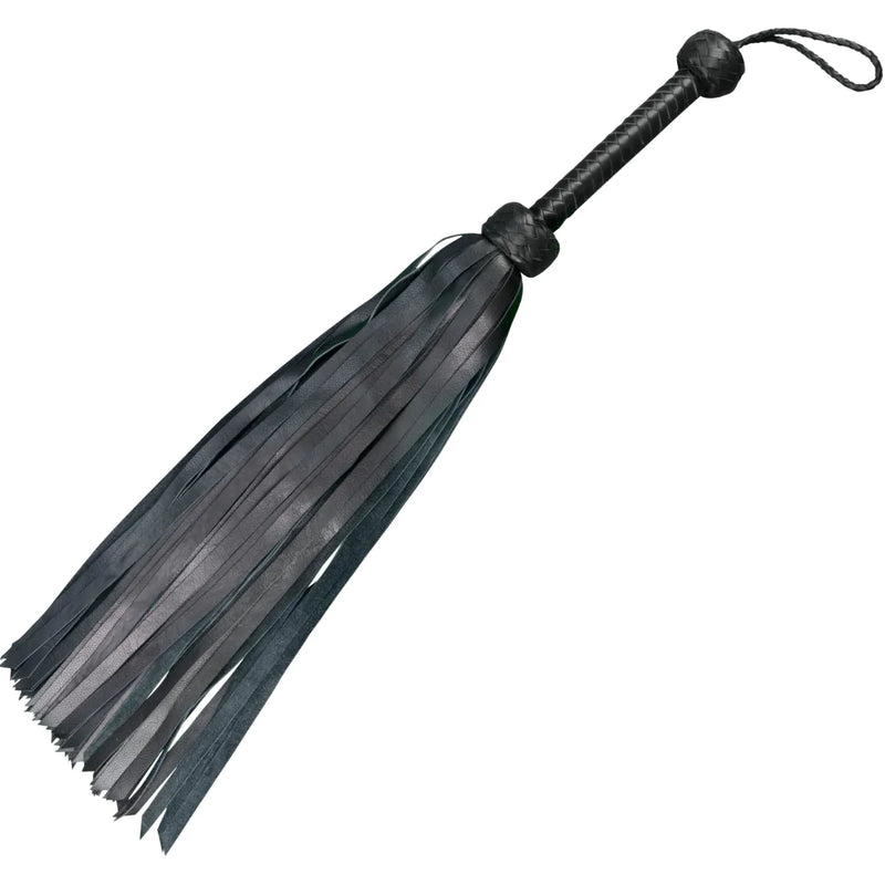 Whip - Leather 30" Softy Calf Leather 72 Tail Black Master Flogger