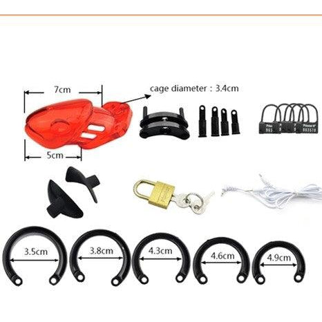Electro Stim Short Chastity Cage-Estim Electric play Tens play-The Love Zone